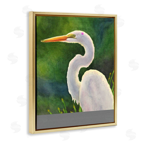 Stupell Industries Linda Sperruzzi | White Egret Portrait Painting