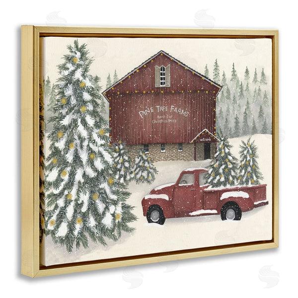 Stupell Industries Linda Spivey | Winter Pine Tree Farm