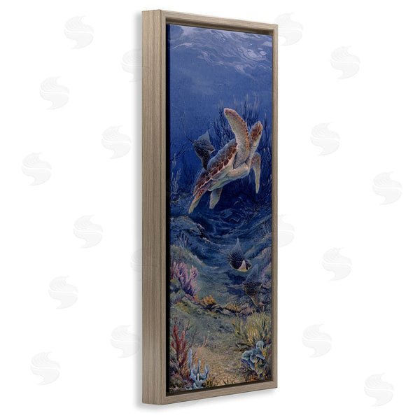 Stupell Industries Linda Thompson | Playful Underwater Turtles Wall Art