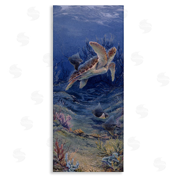 stupell industries Linda Thompson | Playful Underwater Turtles Wall Art