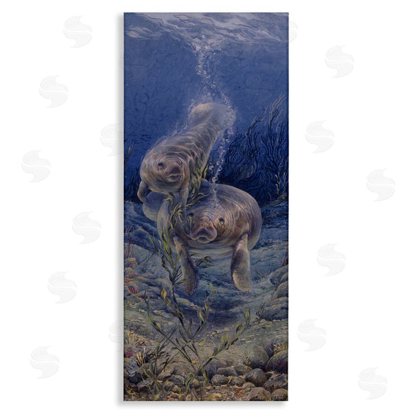 stupell industries Linda Thompson | Shell Game Underwater Manatees Wall Art