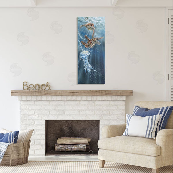 Stupell Industries Linda Thompson | Underwater Jellyfish & Turtles Wall Art