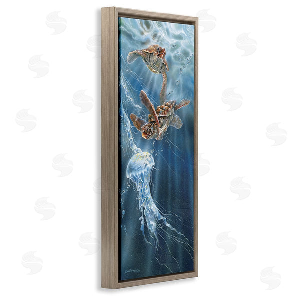 Stupell Industries Linda Thompson | Underwater Jellyfish & Turtles Wall Art