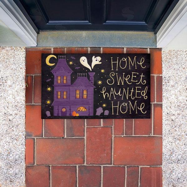 Stupell Industries Lindley Wiesner | Haunted Sweet Home Non-Woven Door Mat