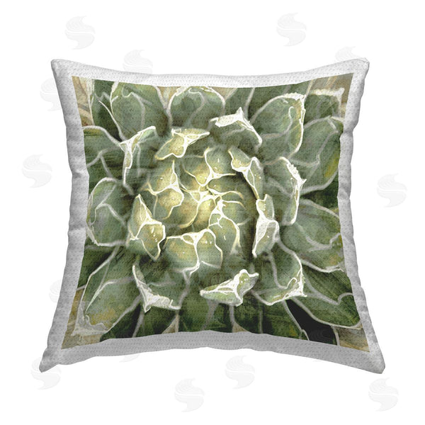 Stupell Industries Lindsay Benson | Blooming Succulent Leaves Printed Throw Pillow