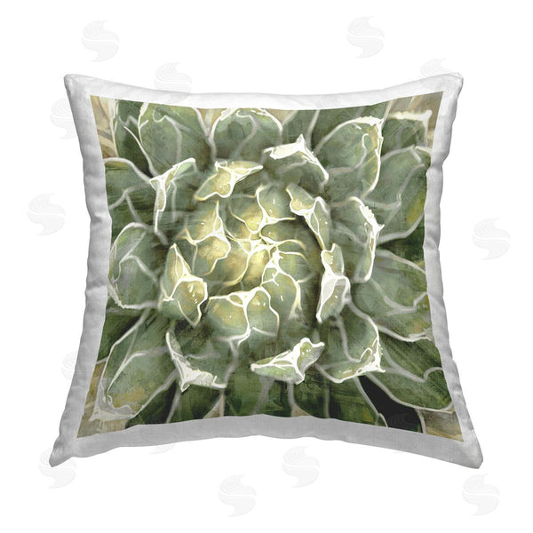 stupell industries Lindsay Benson | Blooming Succulent Leaves Printed Throw Pillow