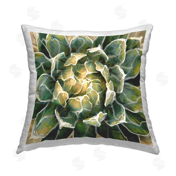 Stupell Industries Lindsay Benson | Green Succulent Plant Botanical Printed Throw Pillow