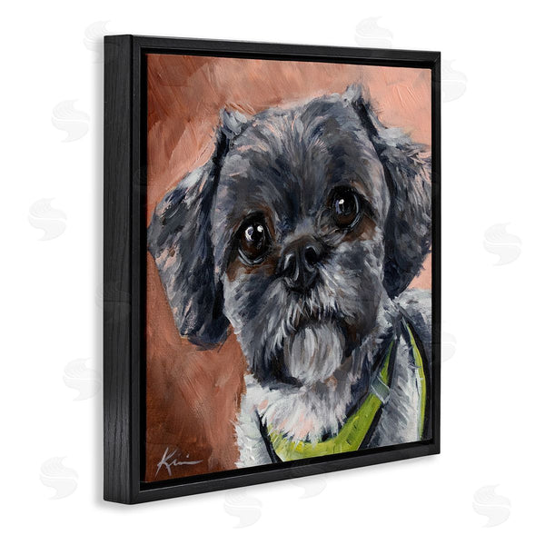 Stupell Industries Lindsay Kivi Fine Art | Black Shih Tzu Dog Portrait