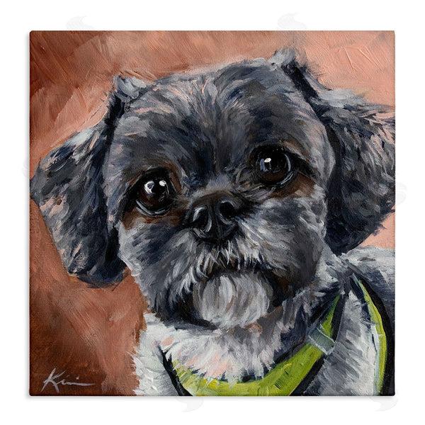 stupell industries Lindsay Kivi Fine Art | Black Shih Tzu Dog Portrait