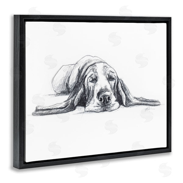 Stupell Industries Lindsay Kivi Fine Art | Bloodhound Pup Naptime