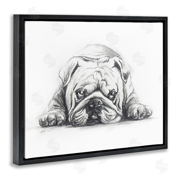 Stupell Industries Lindsay Kivi Fine Art | Bulldog Puppy Naptime