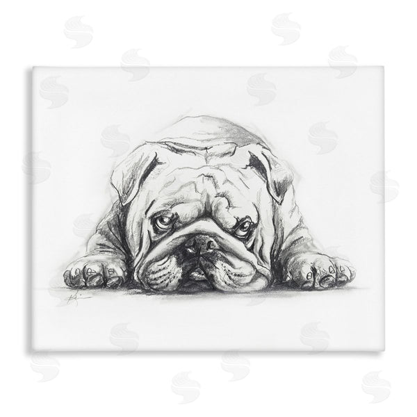 stupell industries Lindsay Kivi Fine Art | Bulldog Puppy Naptime
