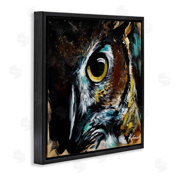 Stupell Industries Lindsay Kivi Fine Art | Intense Owl Eye Portrait Wildlife Wall Art