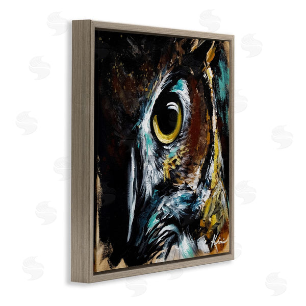 Stupell Industries Lindsay Kivi Fine Art | Intense Owl Eye Portrait Wildlife Wall Art
