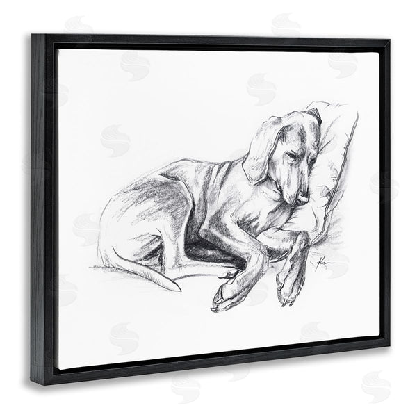 Stupell Industries Lindsay Kivi Fine Art | Napping Dog Drawing Wall Art