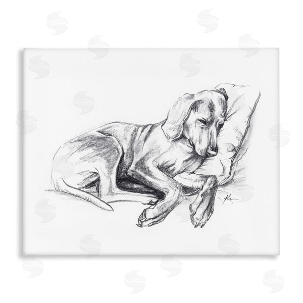 stupell industries Lindsay Kivi Fine Art | Napping Dog Drawing Wall Art