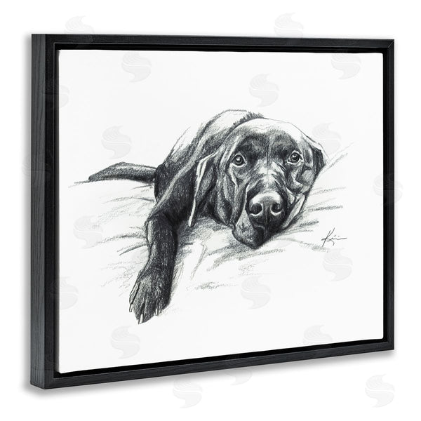 Stupell Industries Lindsay Kivi Fine Art | Naptime Black Labrador