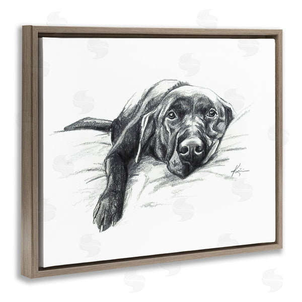 Stupell Industries Lindsay Kivi Fine Art | Naptime Black Labrador