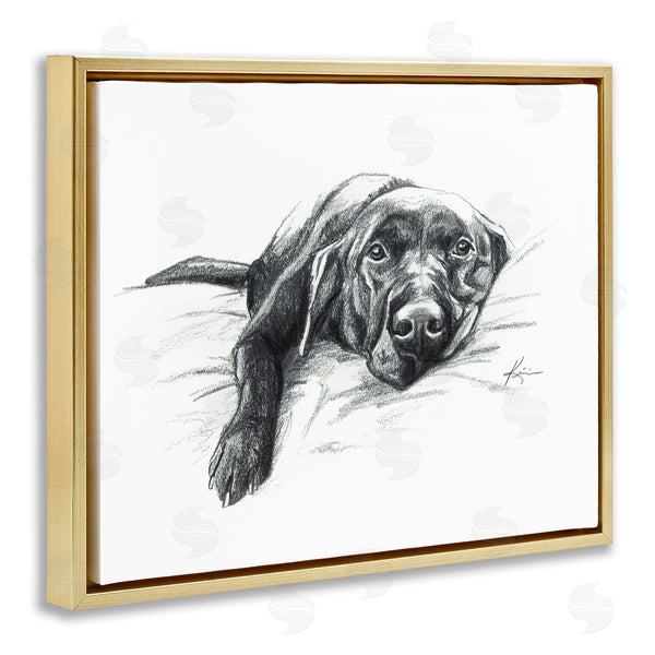 Stupell Industries Lindsay Kivi Fine Art | Naptime Black Labrador