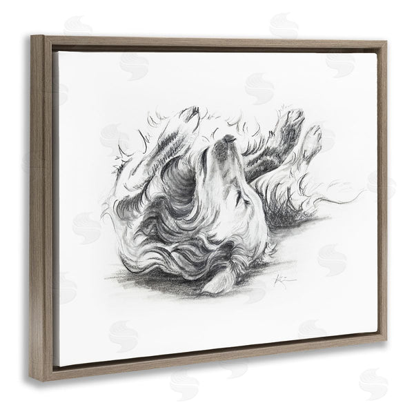 Stupell Industries Lindsay Kivi Fine Art | Naptime Dog Drawing Wall Art