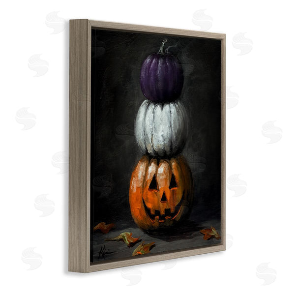 Stupell Industries Lindsay Kivi Fine Art | Vintage Halloween Pumpkin Stack