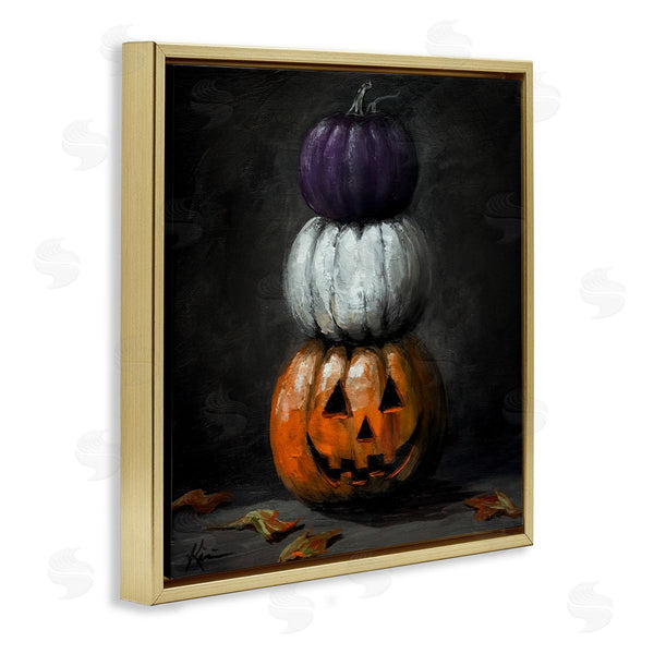 Stupell Industries Lindsay Kivi Fine Art | Vintage Halloween Pumpkin Stack