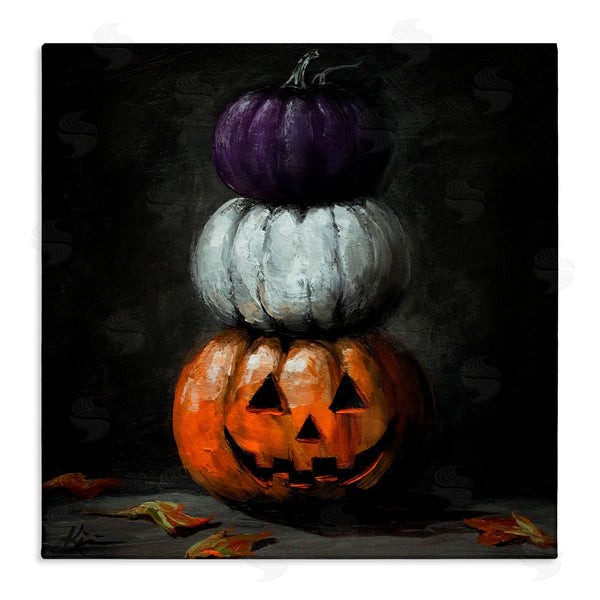 stupell industries Lindsay Kivi Fine Art | Vintage Halloween Pumpkin Stack