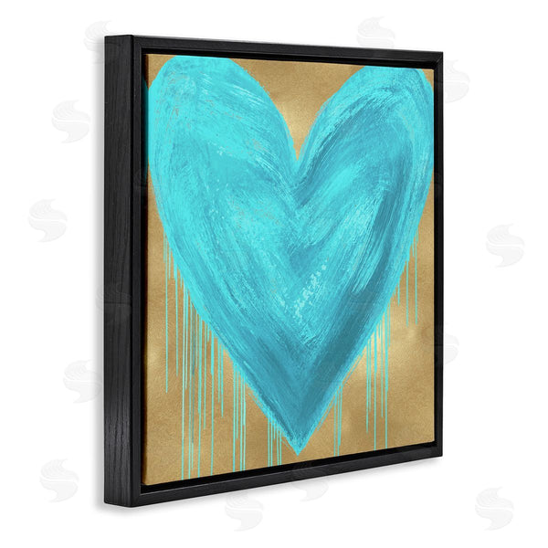 Stupell Industries Lindsay Rodgers | Blue Heart Over Tan