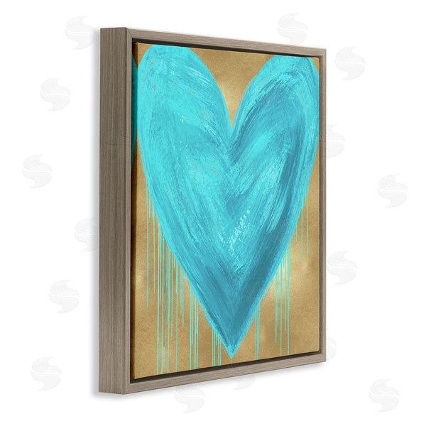 Stupell Industries Lindsay Rodgers | Blue Heart Over Tan
