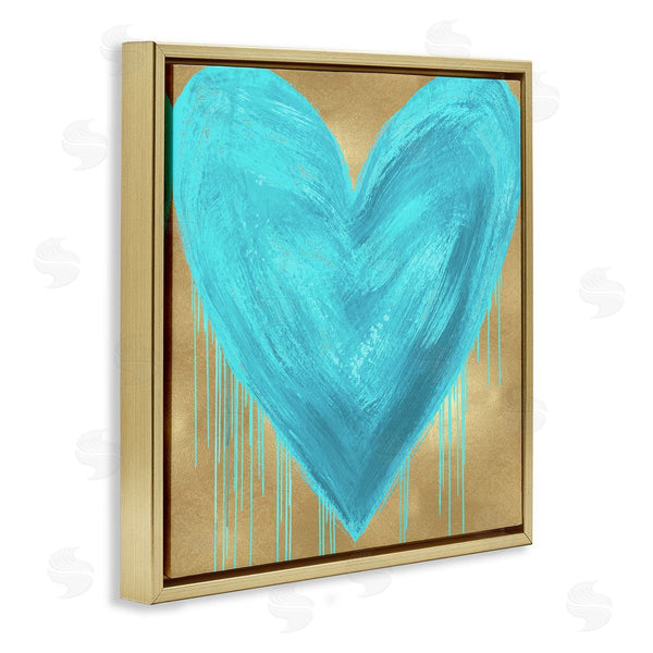 Stupell Industries Lindsay Rodgers | Blue Heart Over Tan