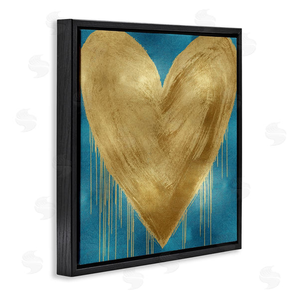 Stupell Industries Lindsay Rodgers | Bronze Heart Over Blue