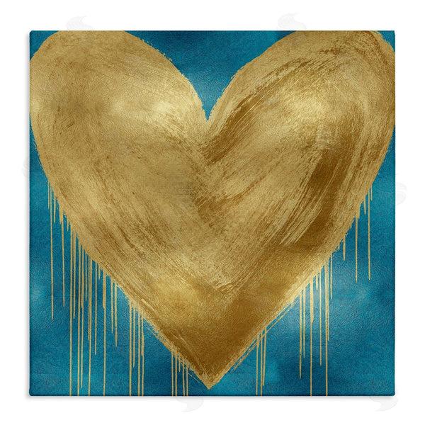 stupell industries Lindsay Rodgers | Bronze Heart over Blue