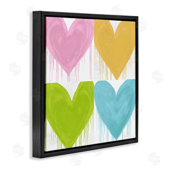 Stupell Industries Lindsay Rodgers | Colorful Paint Drip Hearts