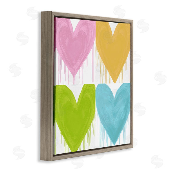 Stupell Industries Lindsay Rodgers | Colorful Paint Drip Hearts