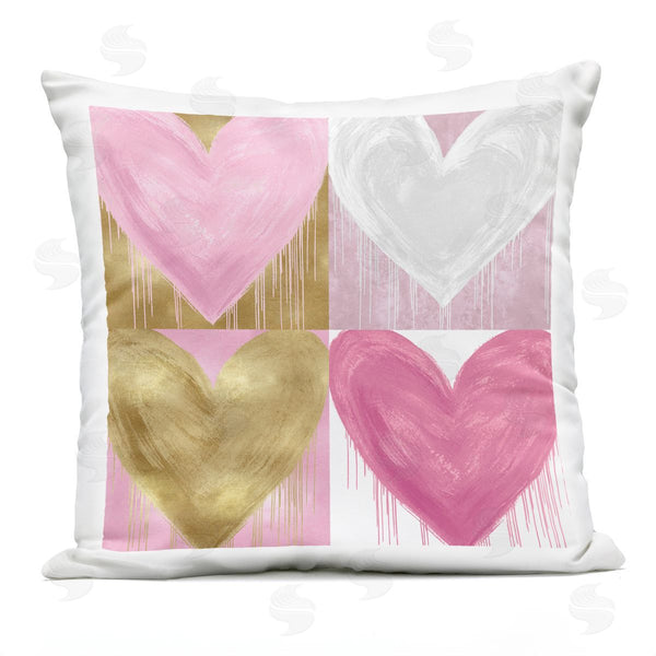 Stupell Industries Lindsay Rodgers | Modern Pop Style Glam Hearts Printed Throw Pillow