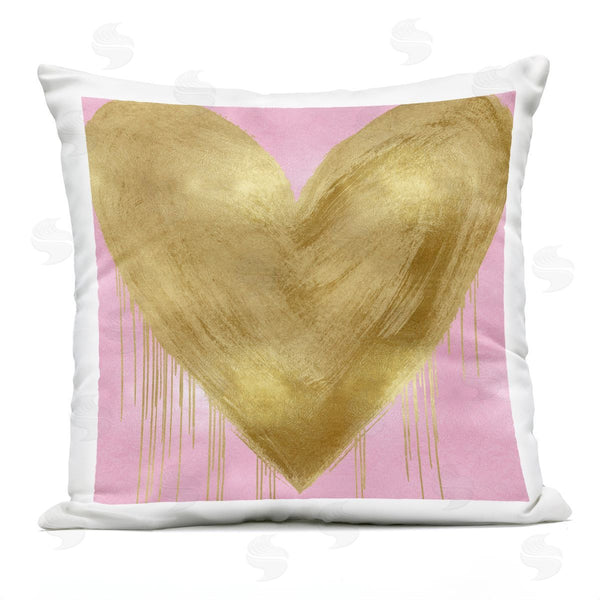 Stupell Industries Lindsay Rodgers | Pink Glam Heart Drip Printed Throw Pillow