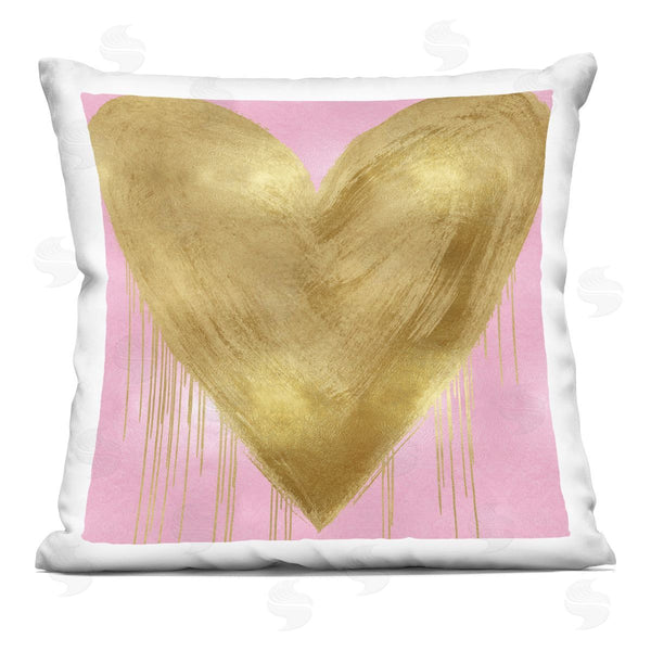 stupell industries Lindsay Rodgers | Pink Glam Heart Drip Printed Throw Pillow