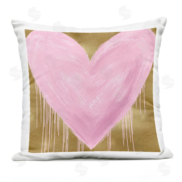 Stupell Industries Lindsay Rodgers | Pink Glam Heart Urban Drip Printed Throw Pillow