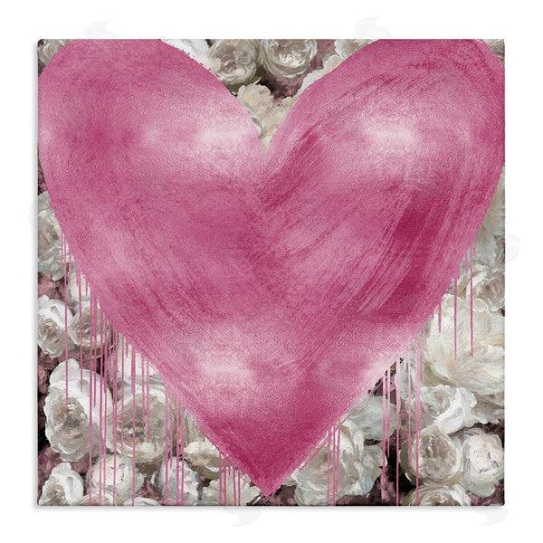 stupell industries Lindsay Rodgers | Pink Heart over Roses