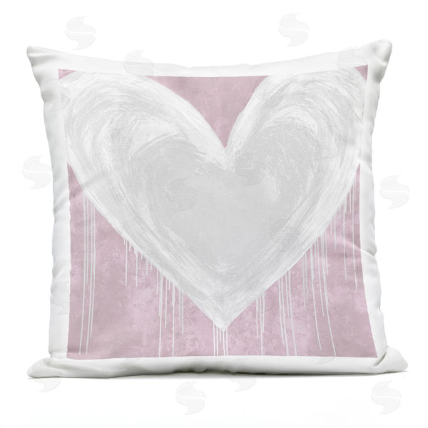 Stupell Industries Lindsay Rodgers | Soft Pastel Pink Heart Shape Printed Throw Pillow