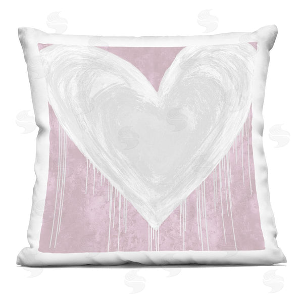 stupell industries Lindsay Rodgers | Soft Pastel Pink Heart Shape Printed Throw Pillow