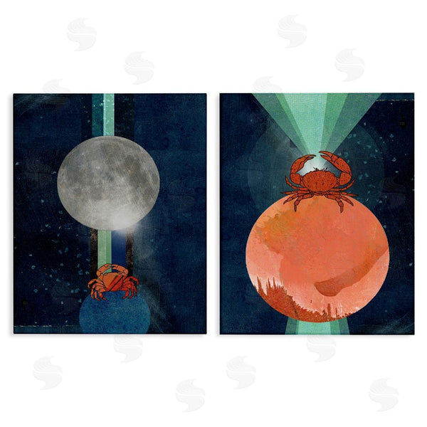 stupell industries Lindsey Newman | Crab Orbs Light Rays Wall Art