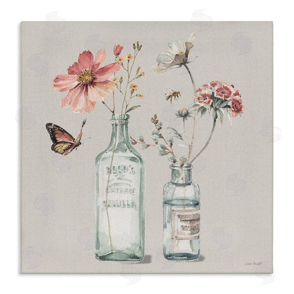 stupell industries Lisa Audit | Flower Jar Butterfly Painting