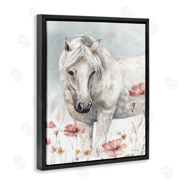 Stupell Industries Lisa Audit | Horse With Pink Flowers