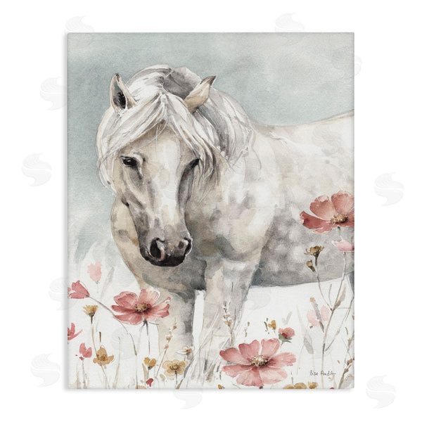 stupell industries Lisa Audit | Horse with Pink Flowers