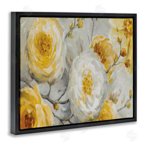 Stupell Industries Lisa Audit | Layered Flower Blossoms Yellow