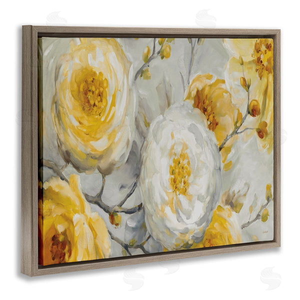 Stupell Industries Lisa Audit | Layered Flower Blossoms Yellow