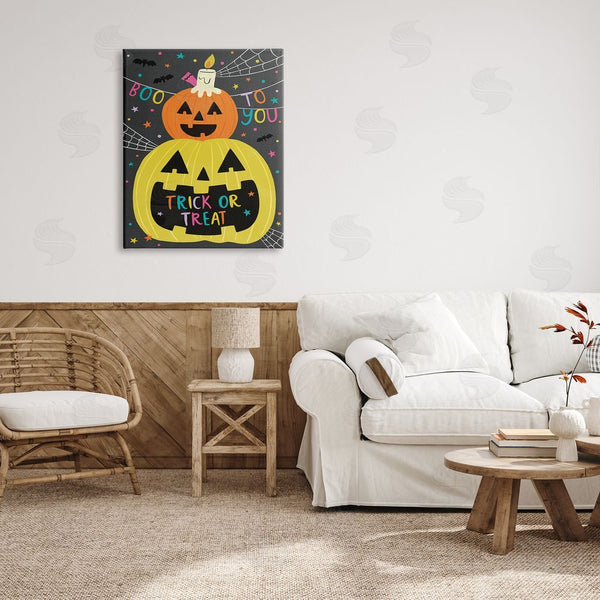 Stupell Industries Lisa Barlow | Boo To You Fun Jack-O-Lanterns Wall Art