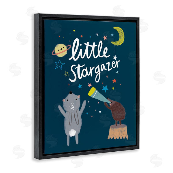 Stupell Industries Lisa Barlow | Little Stargazer Kid's Forest Animals Under Night Sky Wall Art