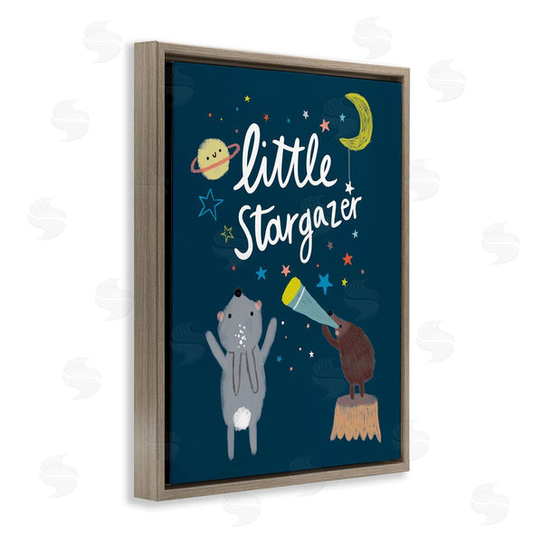 Stupell Industries Lisa Barlow | Little Stargazer Kid's Forest Animals Under Night Sky Wall Art